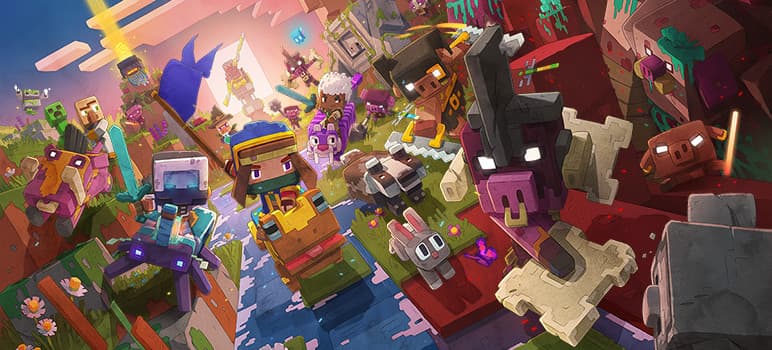 Naujas Minecraft Legends atnaujinimas su draugais ir priešais!